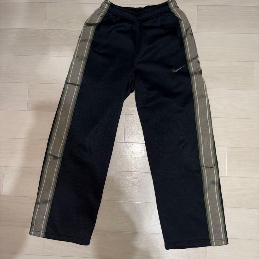 00s NIKE black olive set up M ナイキ 刺繍ロゴ