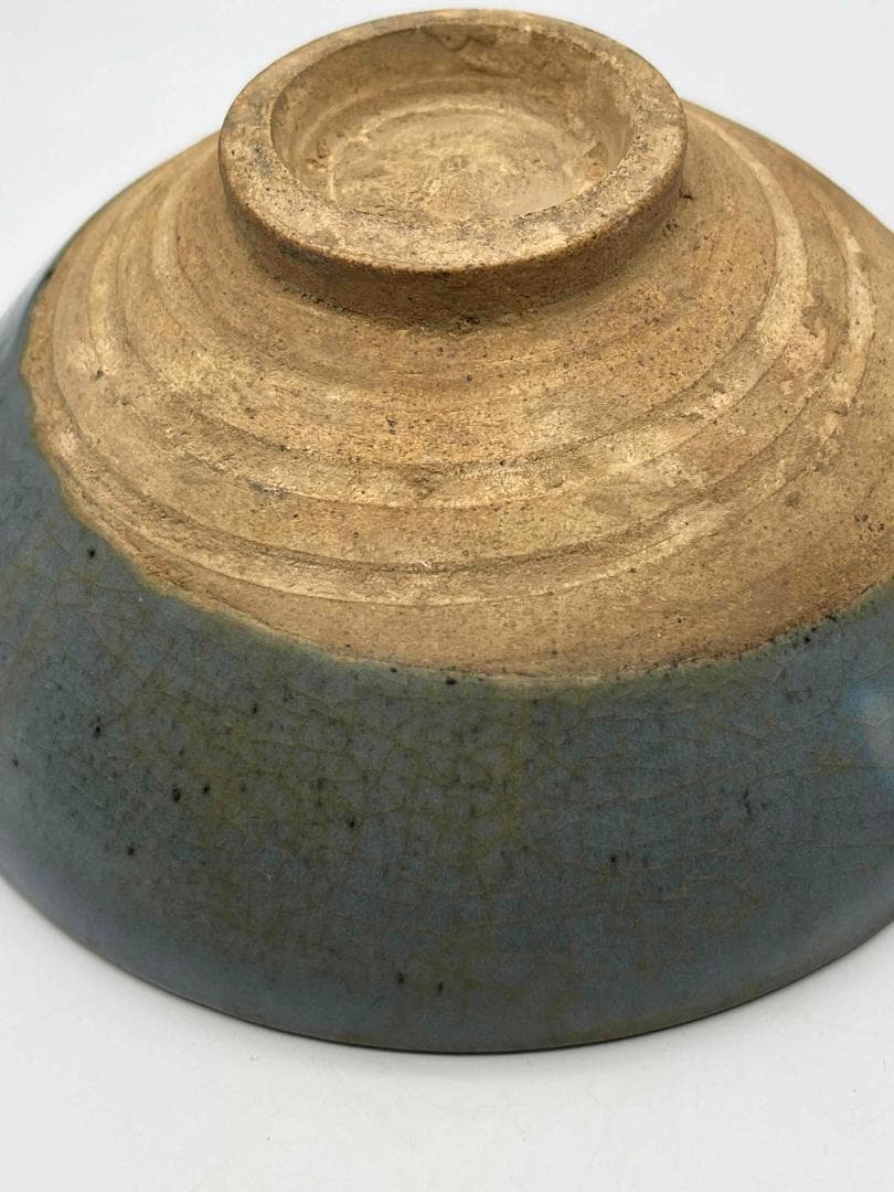 宋から元時代　鈞窯　澱青釉　天青釉茶碗　窯変釉　茶道具　水指(B-93)