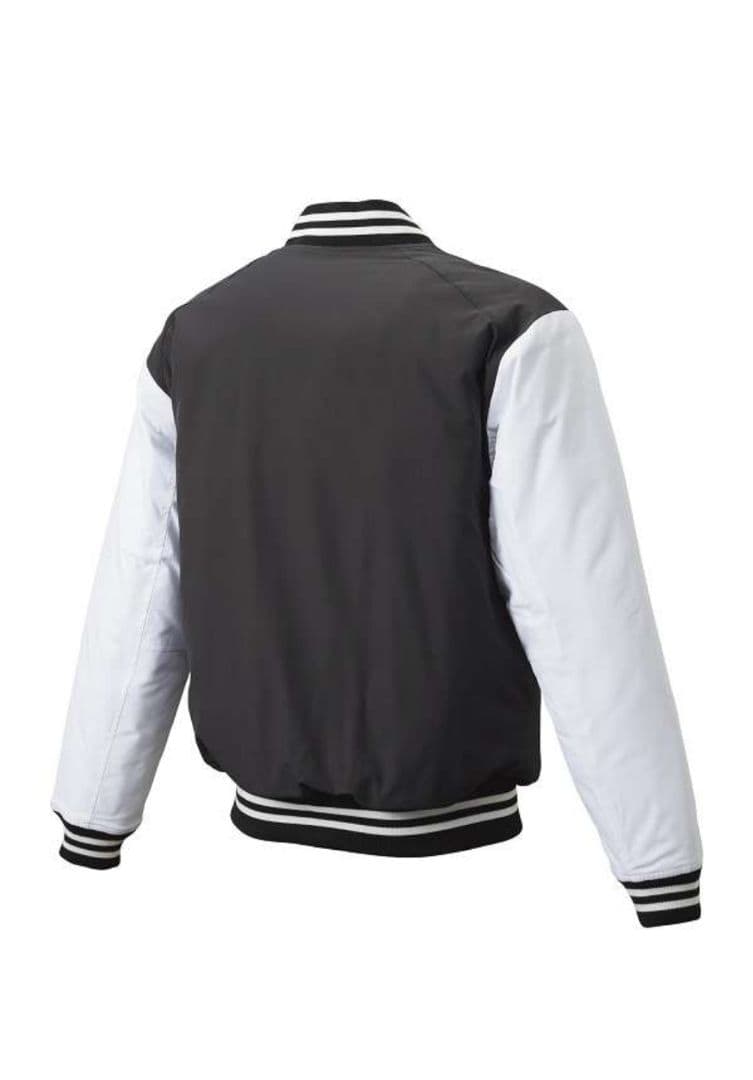 SSK 蓄熱中綿フルZIPグラウンドコート ブラック×ホワイトXO