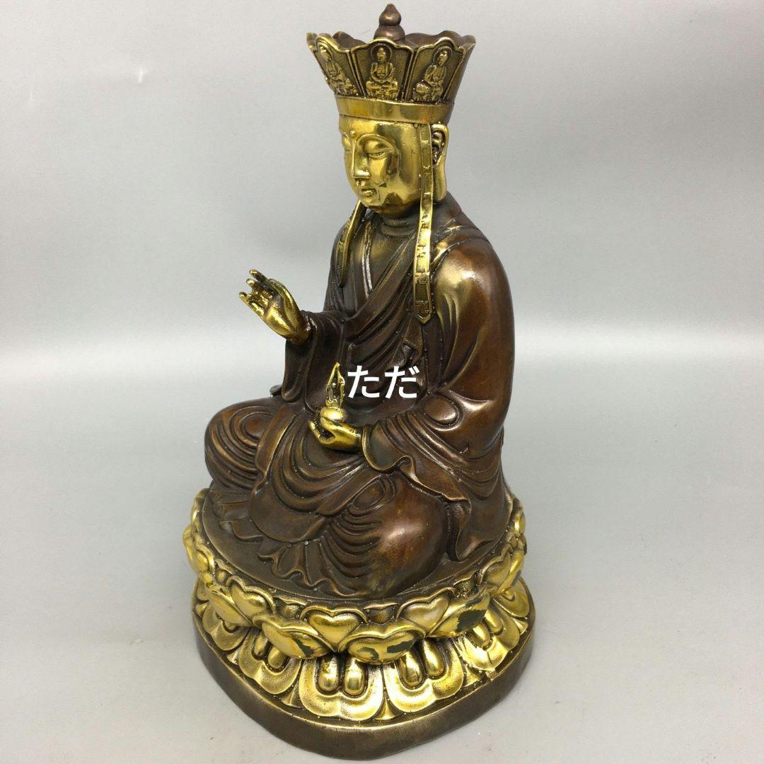 仏教美術 仏像 地蔵王 小仏像 銅製 銅器