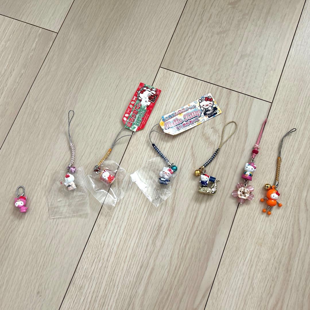 キティ　根付けストラップなど7点