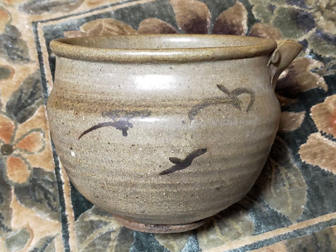 ♥とても古い　絵唐津　片口　水指　桐箱付き　古玩　骨董品