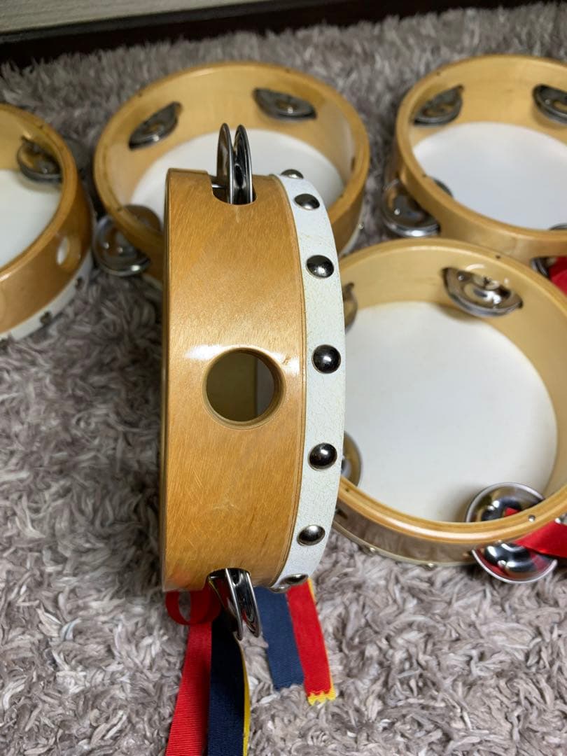 美品　ヤマヨ ニュータンブリン　タンバリン　木製　15cm 8個セット