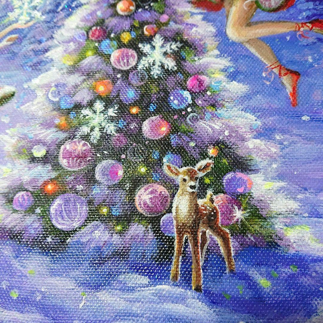 n*y様 【Fairy Christmas】アクリル画 F3 風景画 絵画