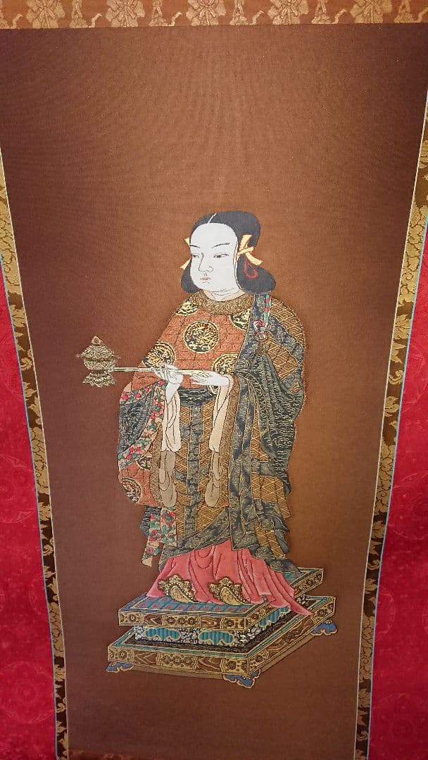 ☀️聖徳大子考養尊影☀️(西陣手織唐錦)美品☆(12月31日迄御値引き販売中)