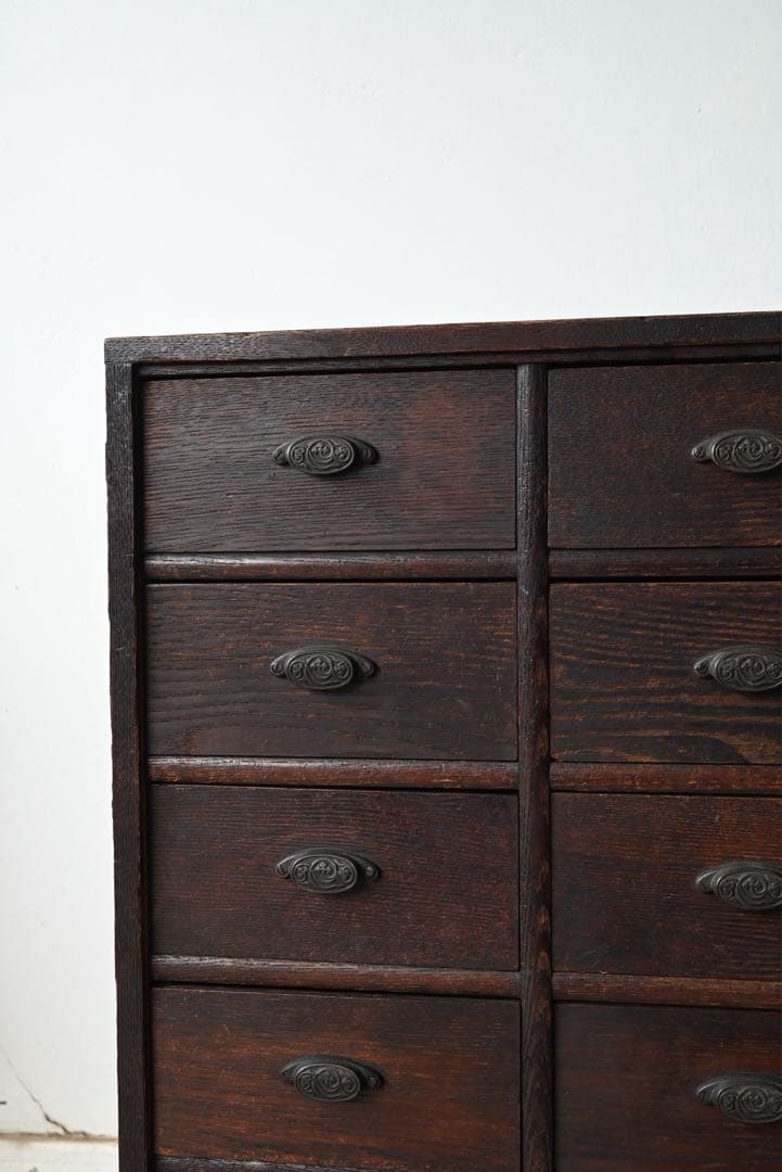 最終値① 店舗什器 引出 古家具 古道具 古美術 骨董 アンティーク 箪笥 抽斗