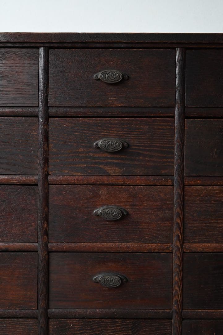 最終値① 店舗什器 引出 古家具 古道具 古美術 骨董 アンティーク 箪笥 抽斗