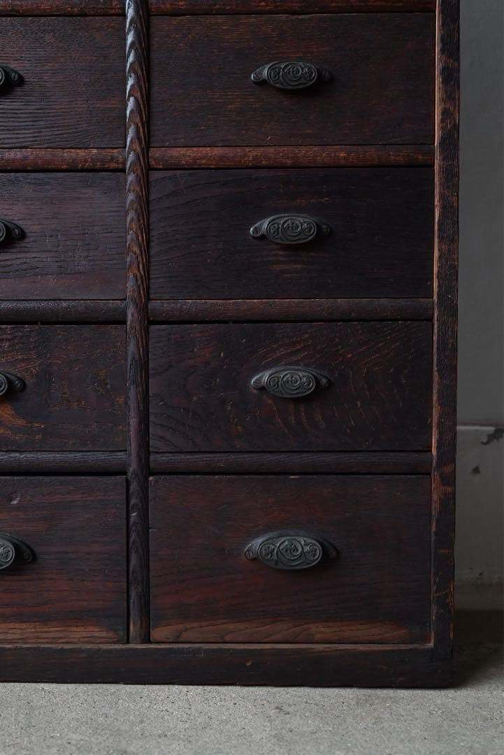 最終値① 店舗什器 引出 古家具 古道具 古美術 骨董 アンティーク 箪笥 抽斗