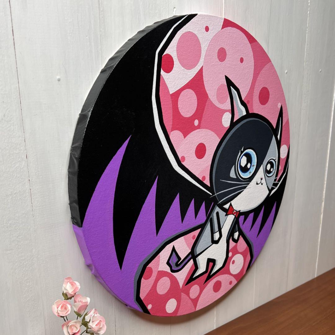 「僕の惑星」｜絵画 原画 抽象画 動物画 猫の絵 アート ドローイング