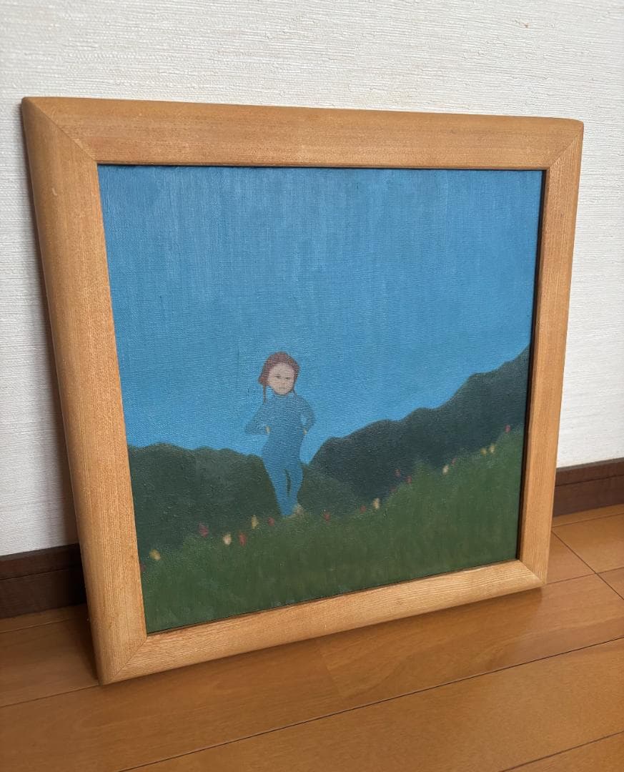 油彩画 「無題」（ハンドメイド木製額縁付き）