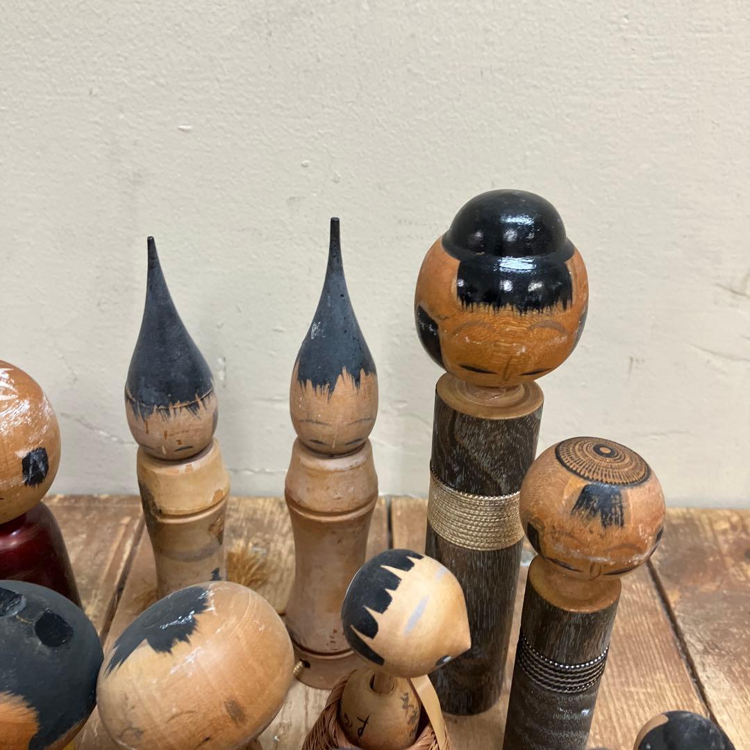 D-3 昭和レトロ 郷土玩具 こけし 小芥子 ミニチュア ミニ 52体セット