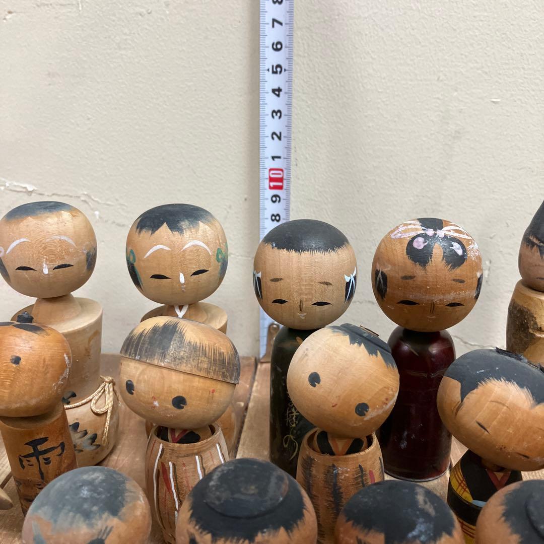 D-3 昭和レトロ 郷土玩具 こけし 小芥子 ミニチュア ミニ 52体セット