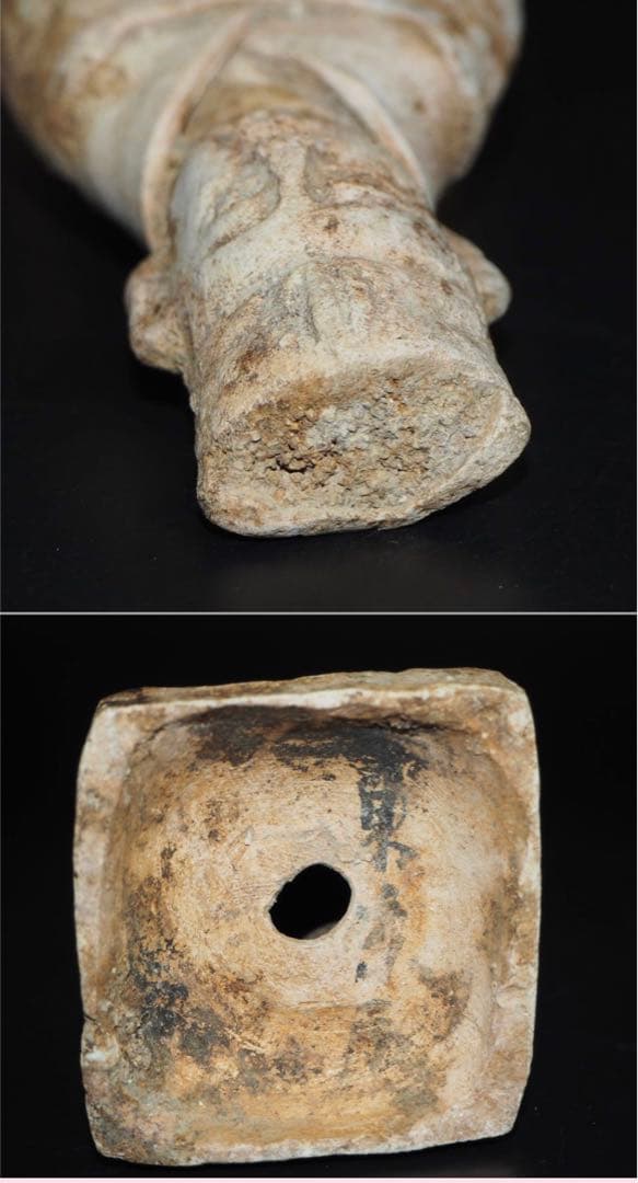 送料無料　中国古玩発掘品　副葬品　陶俑　高さ19ｃｍ