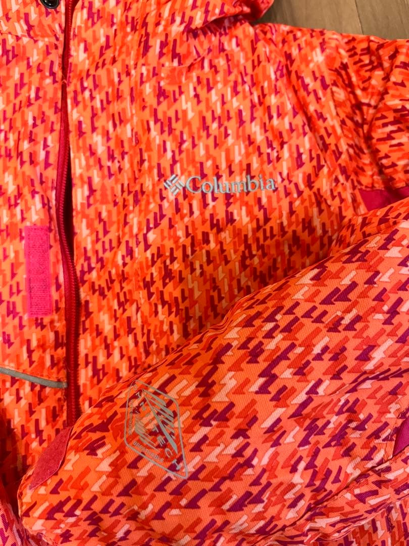 Columbia 子供用スキーウェア オレンジ/ピンク