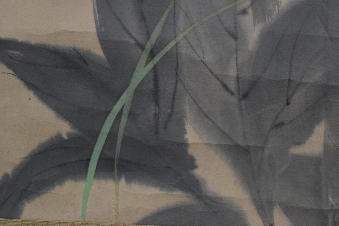 【真作】橋本静水/芍薬小禽図/雀図/シャクヤク図/掛軸☆宝船☆Z-745