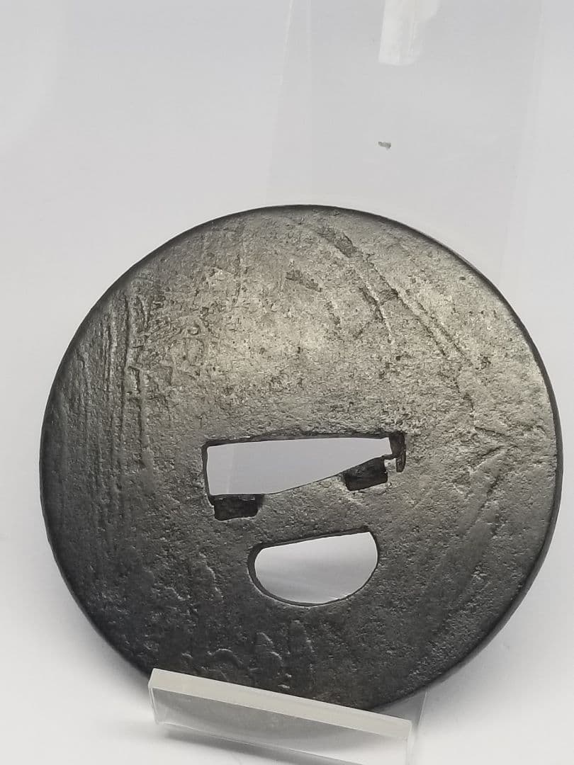 長*光様 三保の松原図鐔 鉄地 焼手腐らし 肥後 平田 埋忠 富士山 刀装具