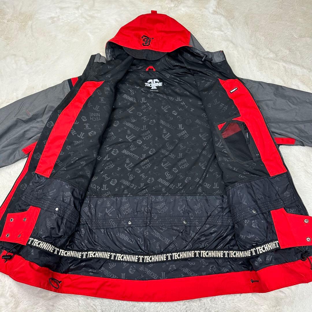 ✨美品✨TECHNINE テックナイン スノボウェア スタジャン風 L 赤 ロゴ
