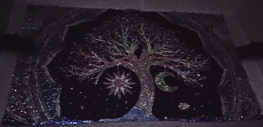 生命の木　タペストリー　ブラックライト対応