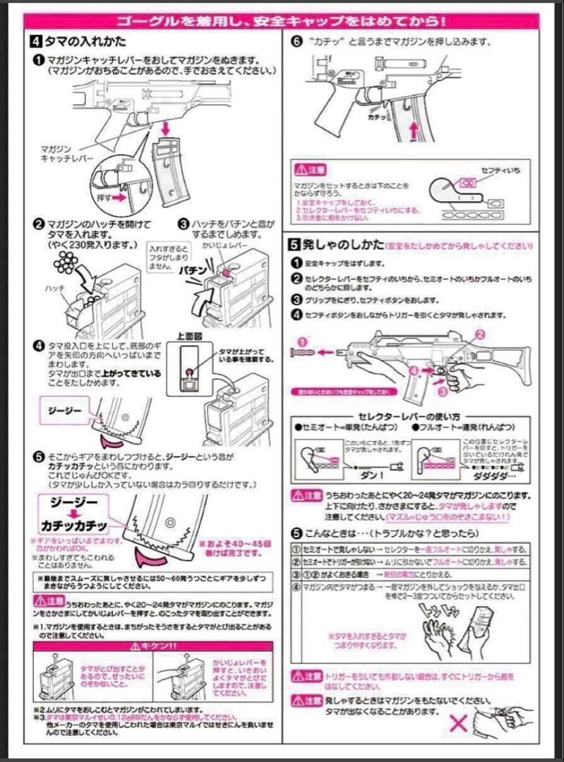 未使用　東京マルイ カスタム品　H&K G36C ボーイズ　金属ピニオンギア