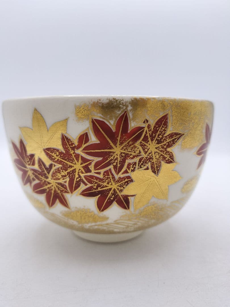 c643 茶碗 仁清 竜田川 平安御室窯 木箱 茶道具 古物