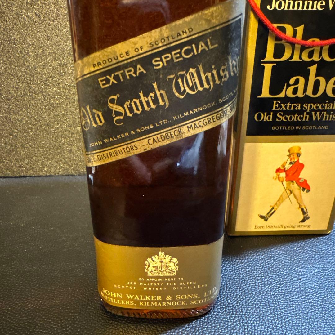 希少 未開封 ジョニーウォーカー　ブラックラベル　特級　金キャップ　白紋章