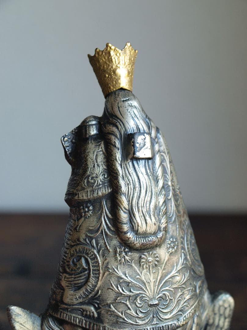 無力の聖母 聖母マリア幼子イエス像 洋銀 スペイン 宗教装飾/K131