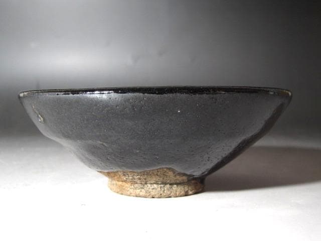 ★楽吉左衛門六代左入　黒平茶碗　横雲　二重箱　表千家七代如心斎花押★x625