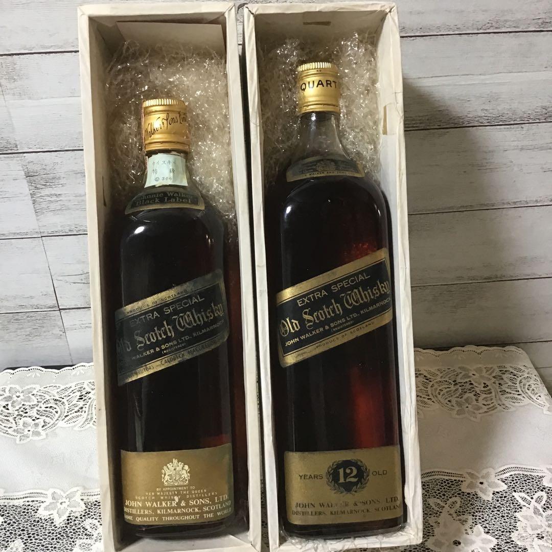 9/30迄 ジョニーウォーカーブラックラベル2本セット 金キャップ古酒