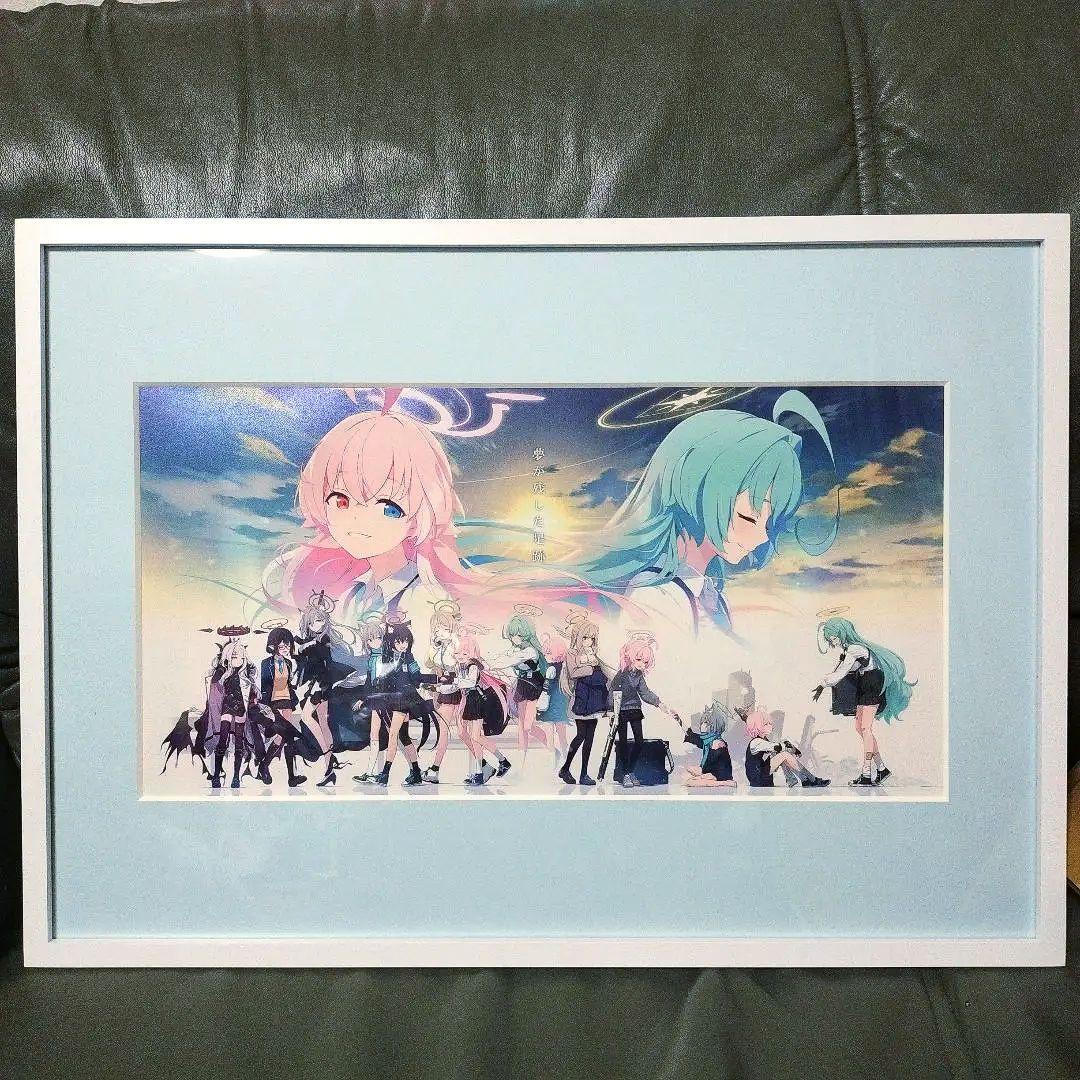 ブルーアーカイブ 夢が残した足跡 額装イラスト 箔加工アート ブルアカ