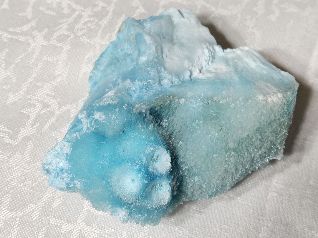 パワーストーン　天然石　アラゴナイト　青色あられ石　232g　No.347