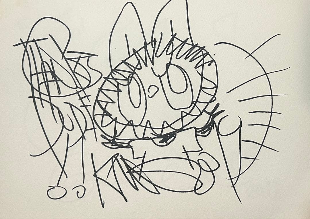 ラブブ Labubu drawingサイン入り