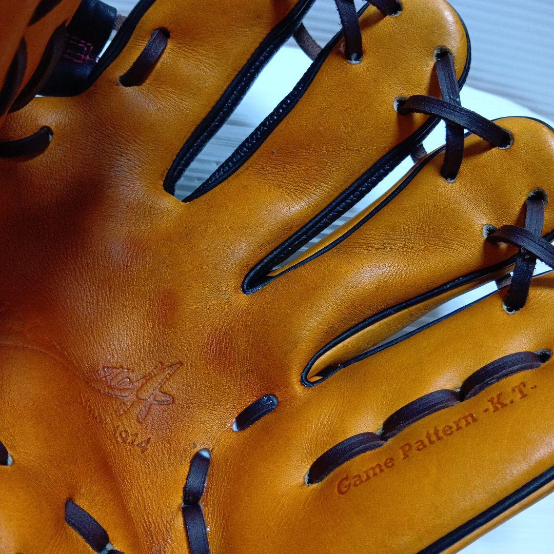 Wilson 軟式グローブ オレンジ/黒　田中賢介モデル