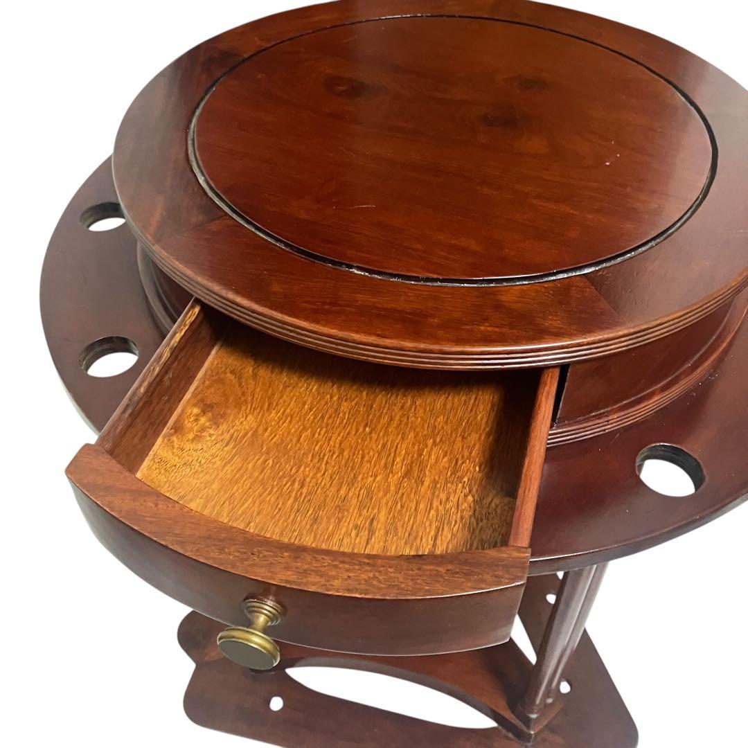 ビリヤード　キューラック　キュースタンド　テーブル　木製　アンティーク