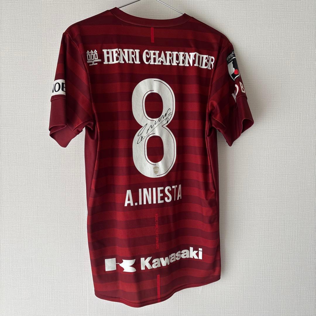 ヴィッセル神戸　2019ホーム A.イニエスタ 直筆サイン入りユニフォーム