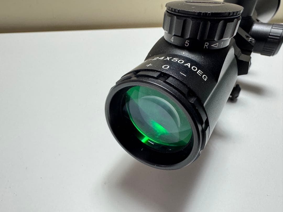 未使用　Tasco 6-24×50 ライフルスコープ　レッド/グリーン