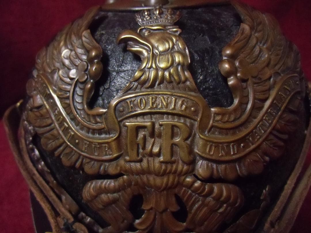 Ｗ帝政ドイツ軍/プロイセン王国＊ピッケルハウベ/スパイクヘルメット（実物）