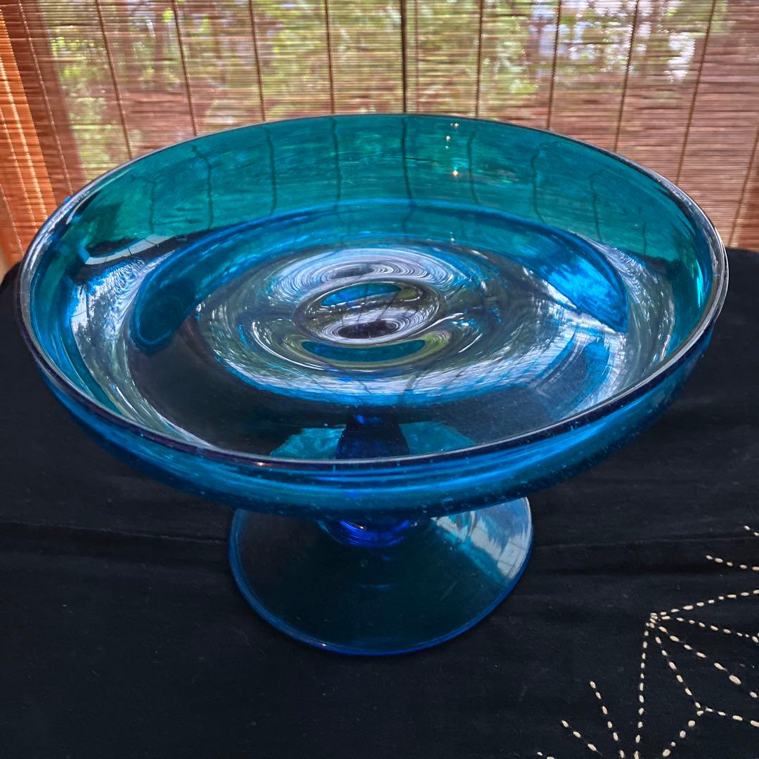 昭和初期　脚付鉢　ガラスコンポート