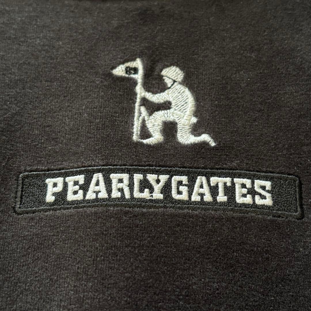 パーリーゲイツ✨　ベルベットブルゾン　ゴルフ　ジップアップ　ブラウン　４　M