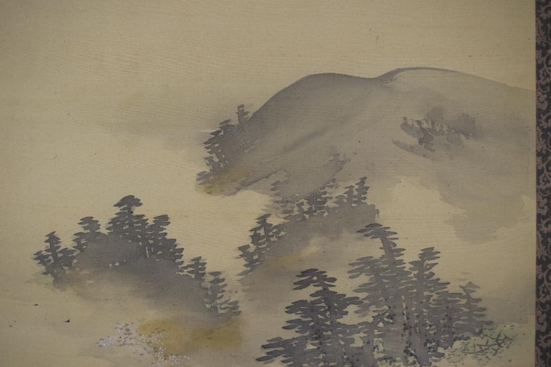 【真作】太田文暉/嵐山春秋山水図/双幅/掛軸☆宝船☆Y-971　JM