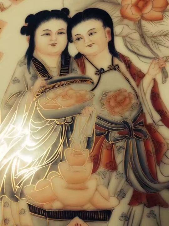 陶板画 唐物 唐木 真金 清末民国