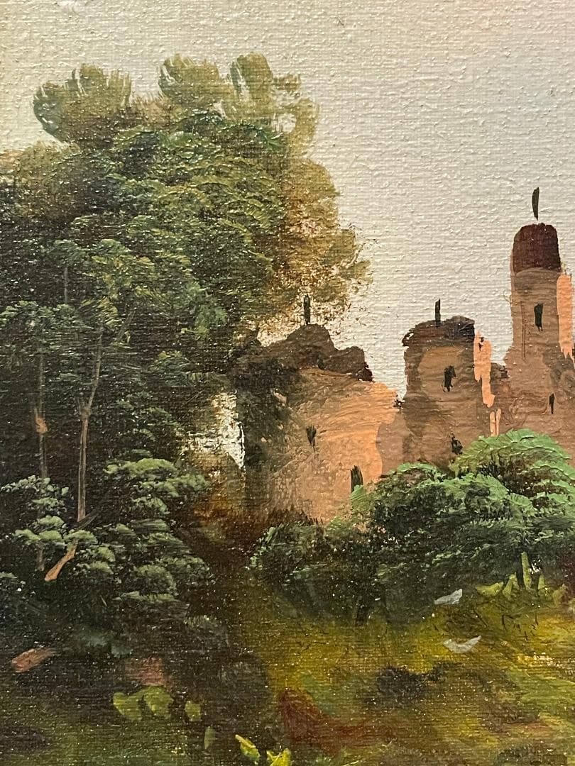 「真作」トニ・ボルディニョン　風景画　油彩画　額装　サイン有り　F4号