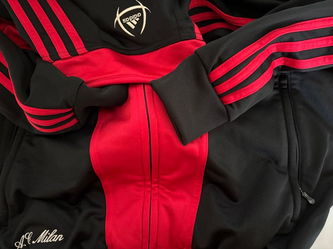 2003-04シーズン　ACミラン adidas ジャージ 赤黒