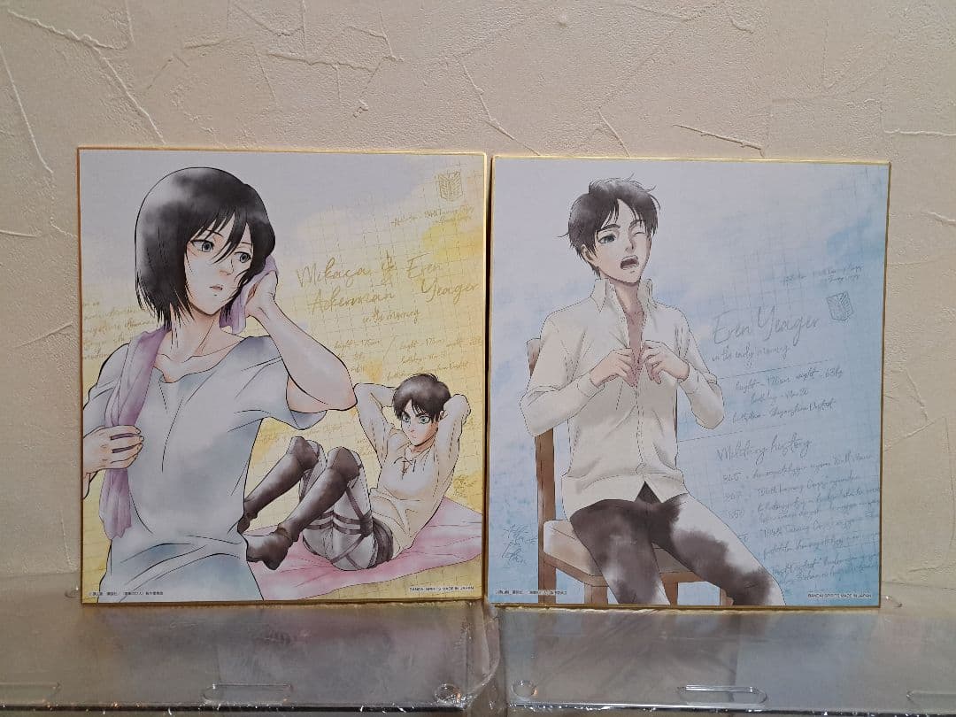 進撃の巨人 色紙 リヴァイ エレン ミカサ ハンジ エルヴィン 5枚セット