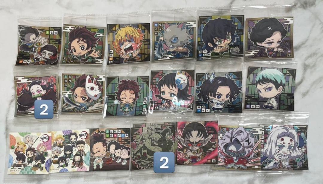 鬼滅の刃 グッズ 缶バッジ メタカ ウエハースシール カード まとめ売り