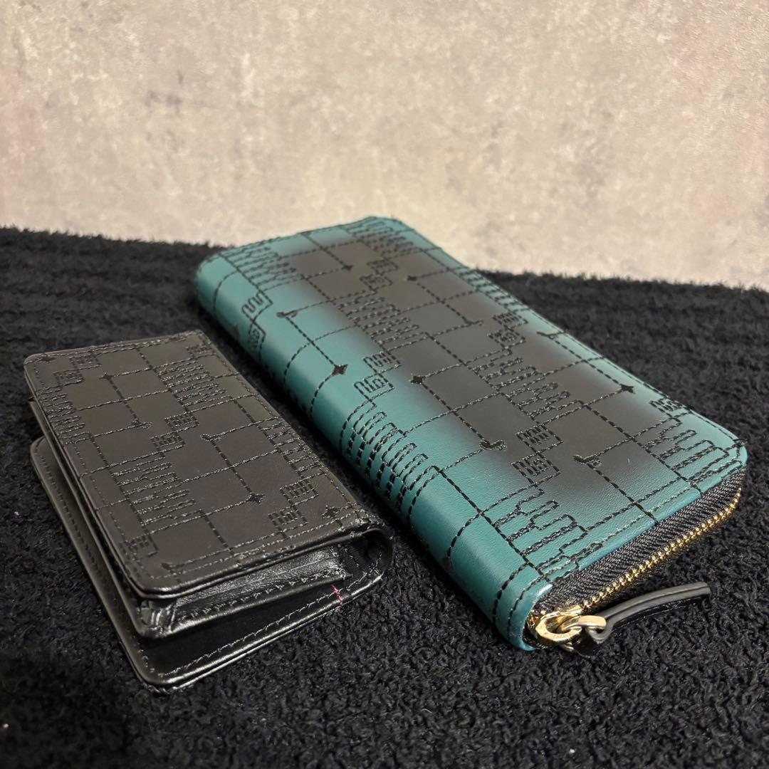 未使用品 初音ミク 本革ウォレット＆名刺入れセット 特製ギフトボックス