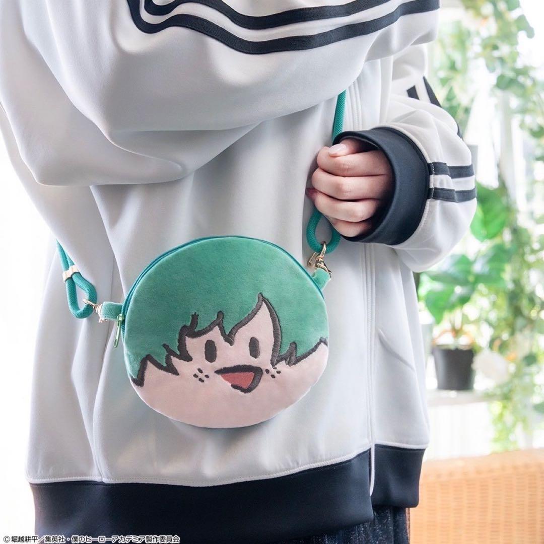 ヒロアカ　オープンスクール　ふわふわショルダーポシェット　各1個　爆豪　轟　緑谷