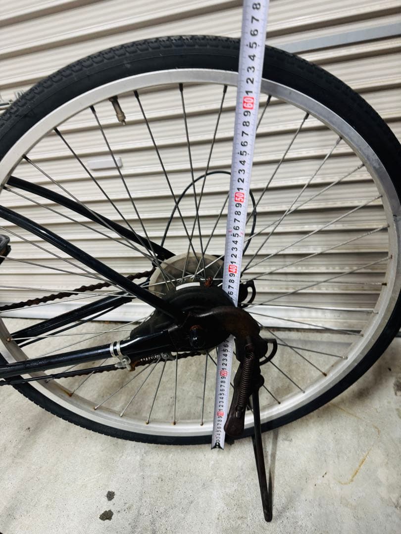 福岡発　COLORS ブラック 自転車 外装6段 軽量 通学 通勤 家庭用