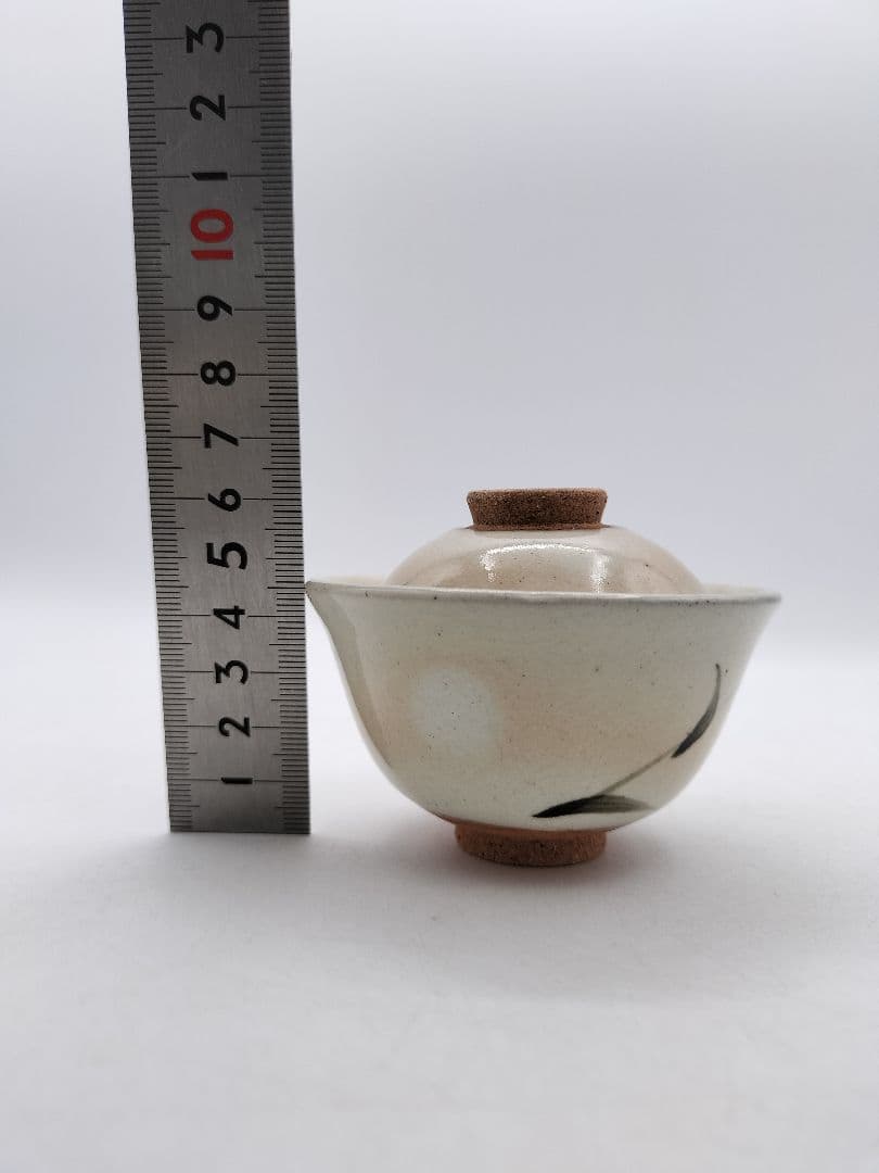 c787 煎茶　啜り茶碗 粉引 5客 紙箱 茶道具 古物　すすり