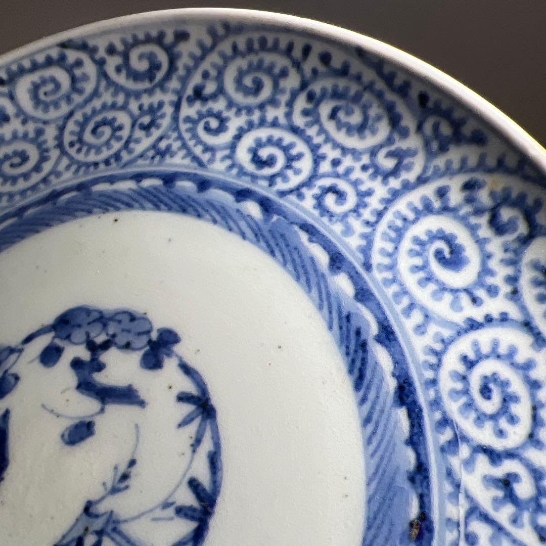 江戸後期　古伊万里　蛸唐草七寸皿5枚　直径約19㎝　東Y7-1208☆2Fトヒオ