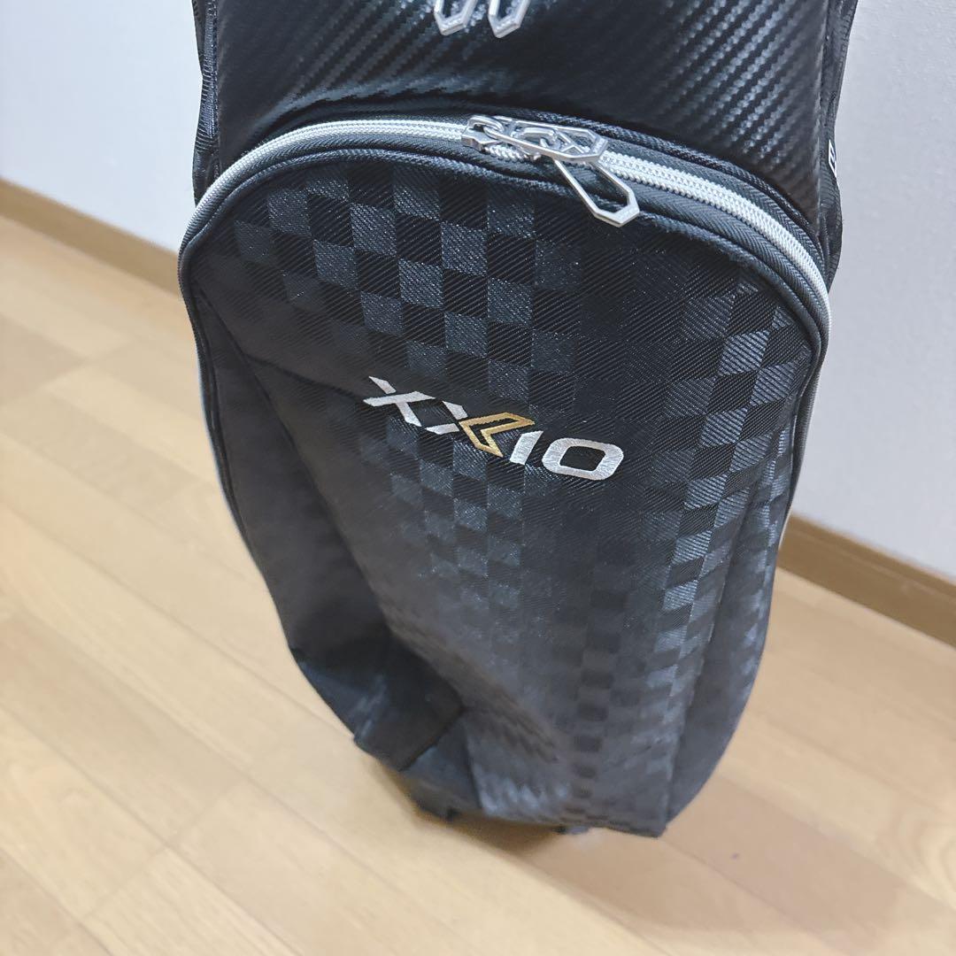 K457 XXIO GGC-X161 ブラックチェック キャディバッグ